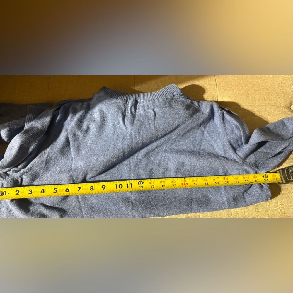 L.L. Bean Sky Blue Ribbed Sweater - Picture 4 of 5